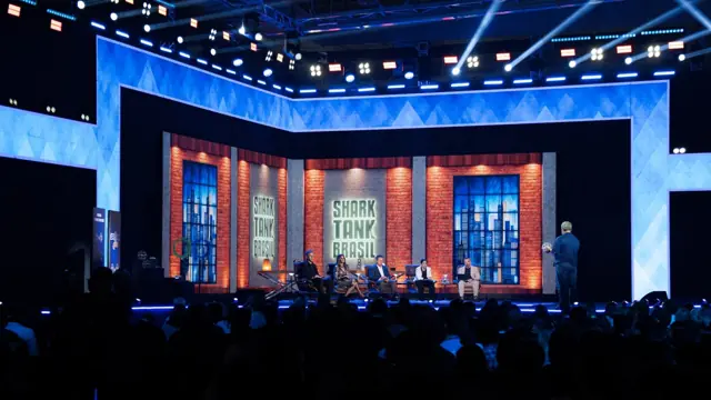 Palco principal do Asaas Connect com a gravação do Shark Tank Brasil